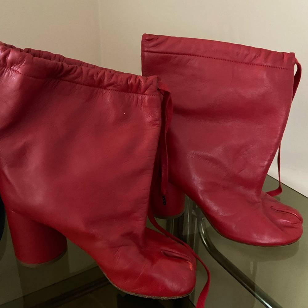 Maison Martin Margiela red boots